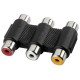 Adaptor 3 x RCA mama - 3 x RCA mama Monacor NTA-107