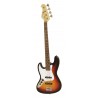 Chitara bas electrica tip Jazz pentru stangaci, sunburst, Dimavery JB-302LH-SB