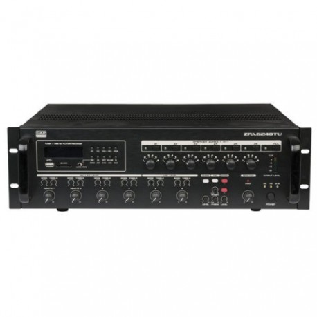 Amplificator 100V, 6 zone cu USB si tuner DAP Audio ZPA-6240TU