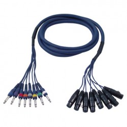 Cablu multicore FL61 - 8 XLR mama la 8 Jack mono 3m, FL-61300 DAP Audio