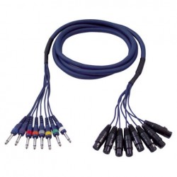 Cablu multicore FL61 - 8 XLR mama la 8 Jack mono 6m, FL-61600 DAP Audio