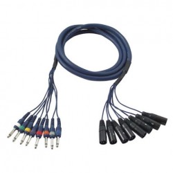 Cablu multicore FL62 - 8 XLR tata la 8 Jack mono 3m, FL-62300 DAP Audio