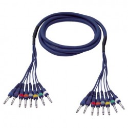 Cablu multicore FL63 - 8 Jack mono la 8 Jack mono 6m, FL-63600 DAP Audio