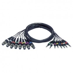 Cablu multicore FL67 - 8 XLR 3p mama la 8 Jack stereo 3m, FL-67300 DAP Audio