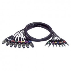 Cablu multicore FL67 - 8 XLR 3p mama la 8 Jack stereo 6m, FL-67600 DAP Audio
