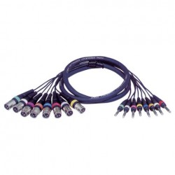 Cablu multicore FL68 - 8 XLR 3p tata la 8 Jack stereo 6m, FL-68600 DAP Audio