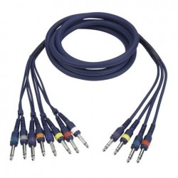 Cablu multicore FL69 - 8 Jack mono la 4 Jack stereo 3m, FL-69300 DAP Audio