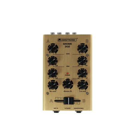 Mini-mixer DJ cu 2 canale, auriu, Omnitronic GNOME-202 Gold