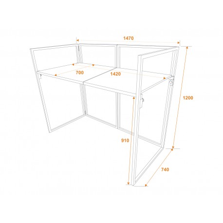 Stand mobil + husa pentru DJ Omnitronic Mobile DJ Stand w. Cover