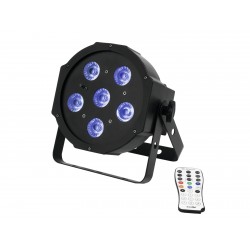 Proiector compact de podea cu LED SLS-603 TCL + UV Floor 6x3 W Eurolite