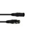 Cablu DMX 5 m, XLR mama la tata, 3 pini, EUROLITE DMX cable XLR 3pin 5m bk