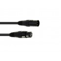 Cablu DMX 5 m, XLR mama la tata, 3 pini, EUROLITE DMX cable XLR 3pin 5m bk