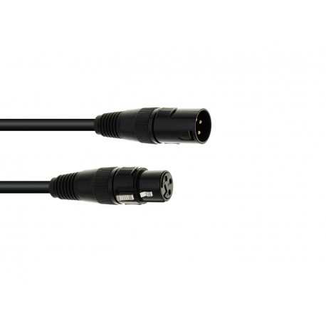 Cablu DMX 5 m, XLR mama la tata, 5 pini, EUROLITE DMX cable XLR 5pin 5m bk