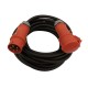 Power cable CEE 10 m, PSSO CEE Extension 32A 5x6 10m red