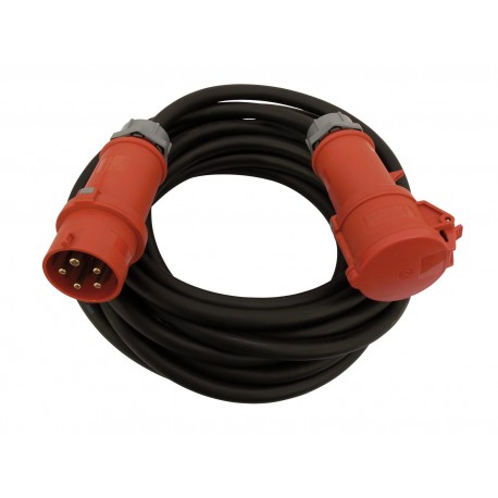 Power cable CEE 10 m, PSSO CEE Extension 32A 5x6 10m red
