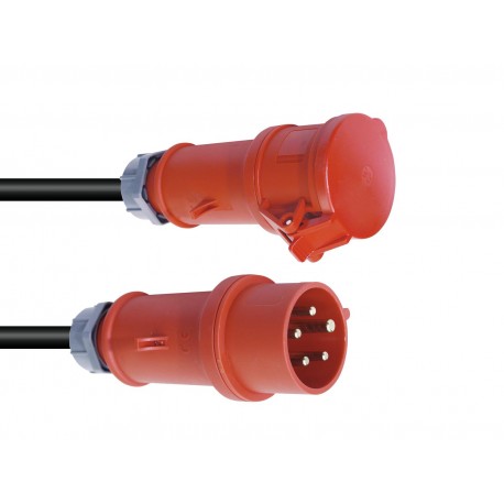 Power cable CEE 25 m, PSSO CEE Extension 32A 5x6 25m red