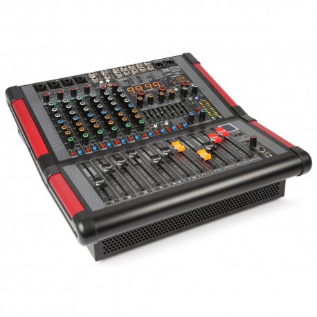 Mixer amplificat 8 canale cu USB si BT, 2x350W RMS Power Dynamic PDM-S804A