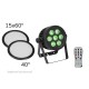 Proiector LED de exterior (IP65) cu RGBA/CW/WW+UV, Eurolite LED IP PAR 7x9W SCL spot