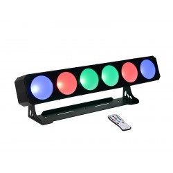 Bara de lumini RGB cu LED si telecomanda IR, Eurolite LED CBB-6 COB RGB Bar