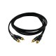Cablu 2 RCA la @ RCA SOMMER CABLE RCA cable 2x2 1m bk Hicon