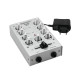Mini-mixer DJ cu 2 canale, argintiu, Omnitronic GNOME-202 Silver