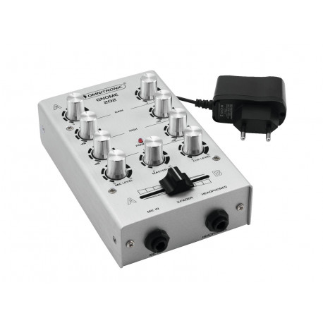 Mini-mixer DJ cu 2 canale, negru, Omnitronic GNOME-202 BK