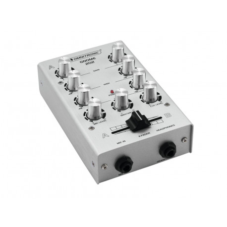 Mini-mixer DJ cu 2 canale, negru, Omnitronic GNOME-202 BK