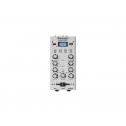 Mixer cu 2 canale, BT si USB player Omnitronic GNOME-202P Mini Mixer silver