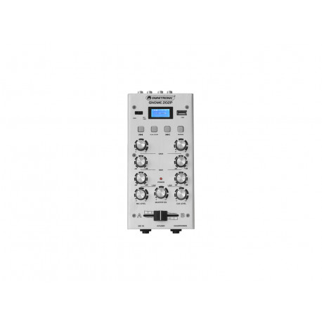 Mixer cu 2 canale, BT si USB player Omnitronic GNOME-202P Mini Mixer silver