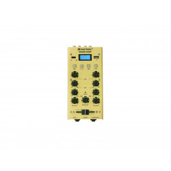 Mixer cu 2 canale, BT si USB player Omnitronic GNOME-202P Mini Mixer gold