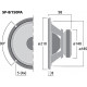 Difuzor bass-medii Monacor SP-8/150PA