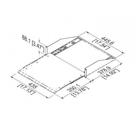 Extensie pentru baza rack 2U, Omnitronic 30100839