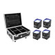 Set 4 reflectoare AKKU IP UP-4 QCL Spot QuickDMX + Case cu functie de incarcare, Eurolite 20000546