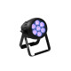 Proiector LED de exterior cu baterie, Eurolite AKKU IP PAR 7 QCL WDMX