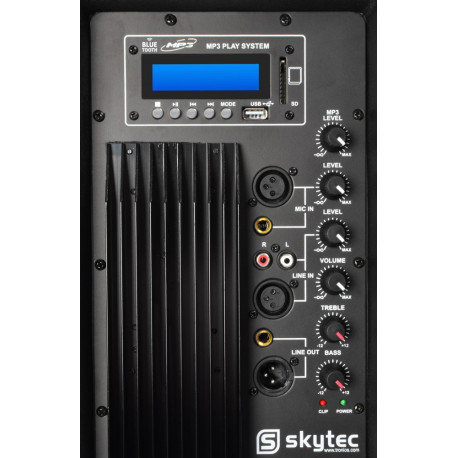 Boxa activa Skytec SPJ-1500ABT 15" 250W RMS USB/MP3 Bluetooth