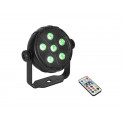 Proiector cu 6 led-uri RGB si telecomanda IR, Eurolite LED PK-3 USB 