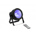 Proiector compact de podea cu LED UV 30W, DMX si telecomanda, Eurolite LED SLS-30 COB UV Floor