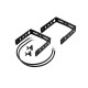 Kit 2 extensii bracket negre pentru BOB-4, Omnitronic 11038874