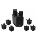 Set negru subwoofer activ + 8 topuri, Omnitronic Set BOB-10A bk + 8x BOB-4 bk