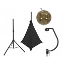 Set sfera cu oglinzi aurie 30 cm + stand, tripod si husa neagra tripod, Eurolite 20000704