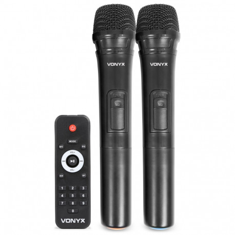Boxa activa portabila 12" 2 UHF (200W RMS) + Bluetooth Vonyx  SPJ-PA912