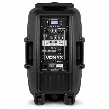 Boxa activa portabila 12" 2 UHF (200W RMS) + Bluetooth Vonyx  SPJ-PA912