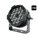 Proiector PAR de exterior 18x15W (6 in1) RGBW+Amber+UV, FOS Touring PAR IP HEX