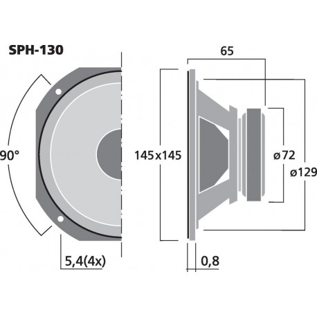 Difuzor HiFi Monacor SPH-130