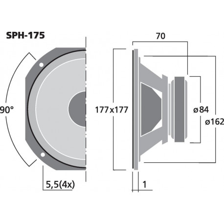 Difuzor HiFi Monacor SPH-175