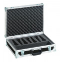 Flightcase negru pentru 7 microfoane, Roadinger 30109900