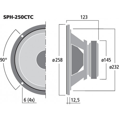 Woofer HiFi Monacor SPH-250CTC