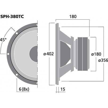 Woofer Monacor SPH-380TC