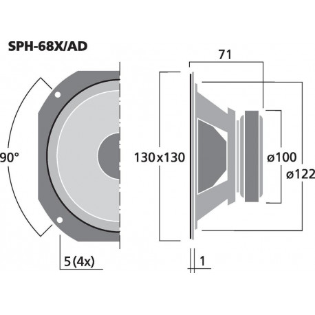 Difuzor Monacor SPH-68X/AD