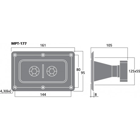 Tweeter piezo Monacor MPT-177